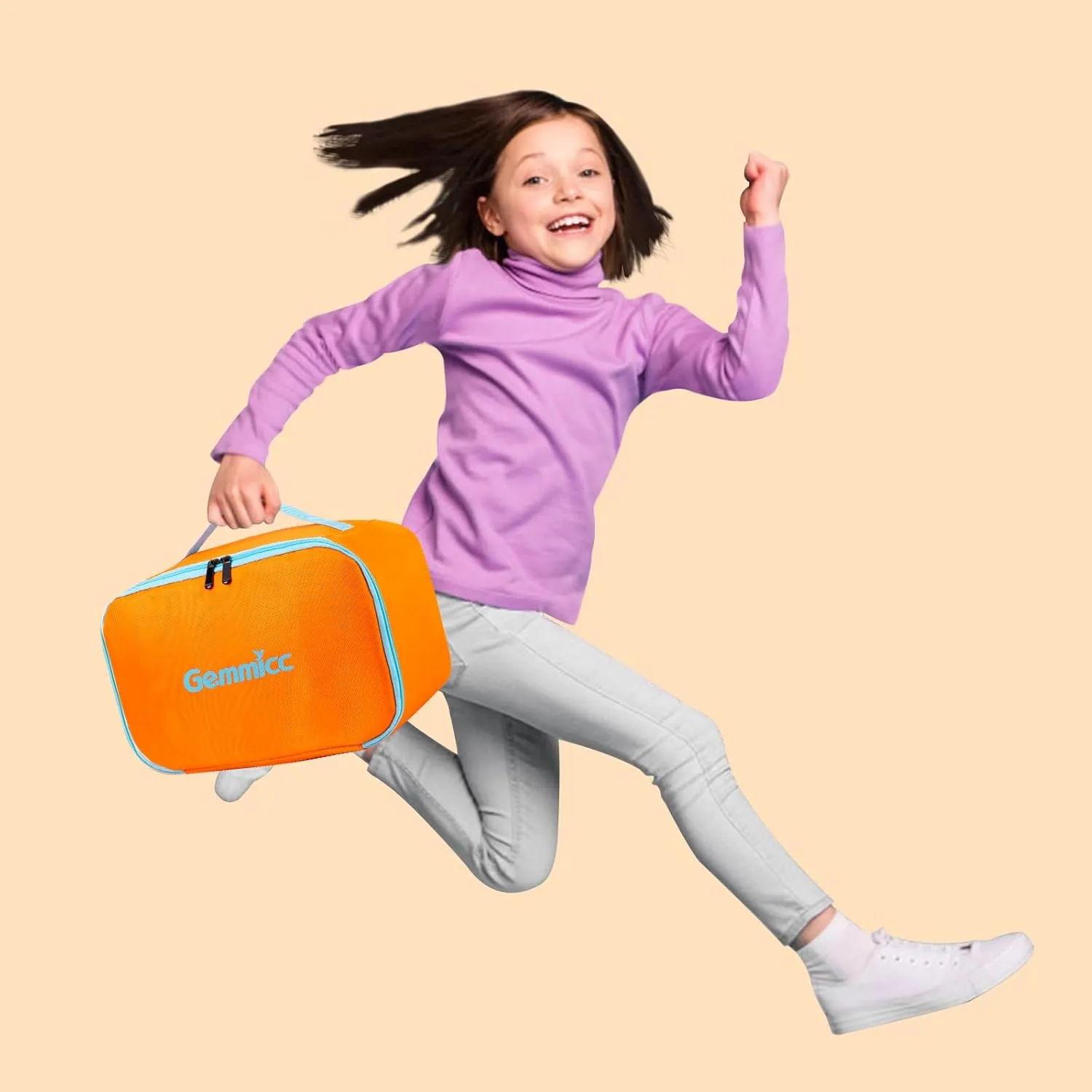 Gemmicc Toy Carry Case,Magnetic Tiles Storage Bag, Water Resistant Oxford Cloth Organizer, Box Storage Bin for Playroom, Classroom,Home Organization(Orange)