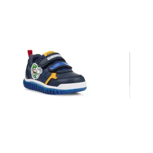 GEOX Lightyloo (Super Mario)- Kids Velcro Trainer in Navy with Lights
