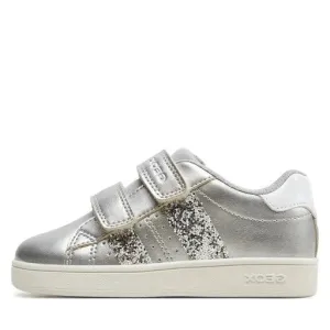 Geox  Silver Velcro Sneaker J45LRA