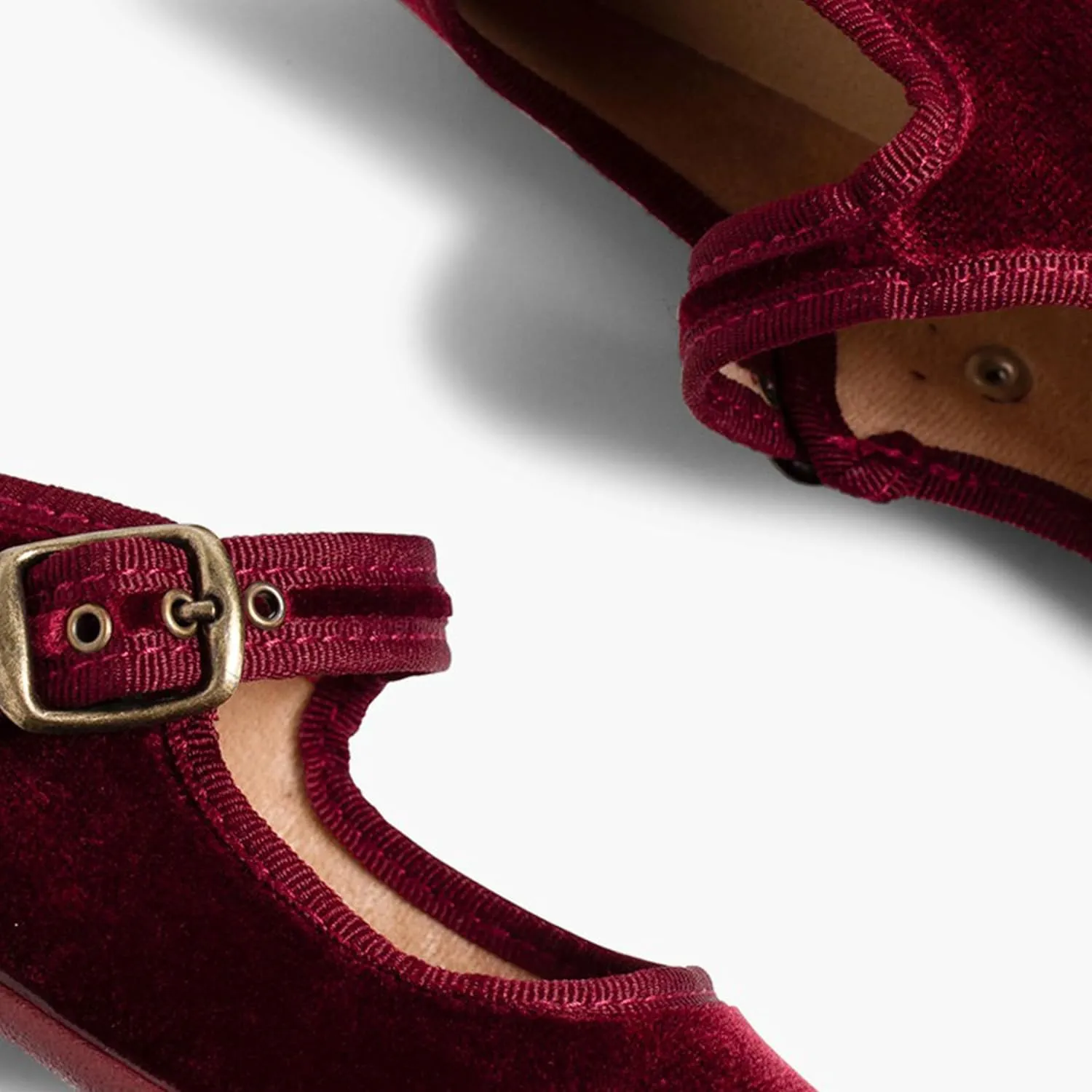 Girls Buckle Up Velvet Mary Janes