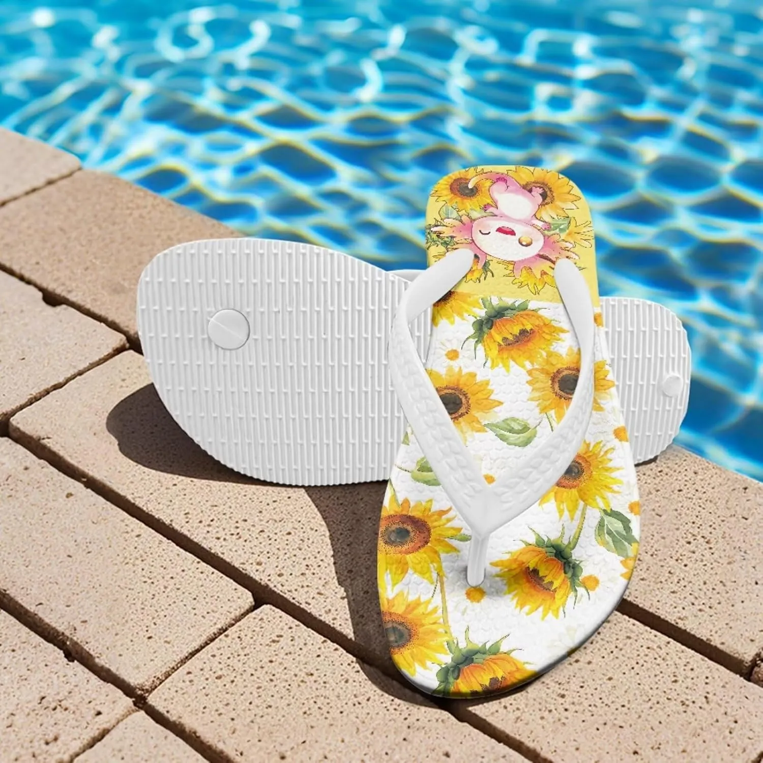 Girls Flip Flops Kids Sandals Summer Beach Flip Flops Indoor Outdoor Slippers Comfort Travel Shower Shoes