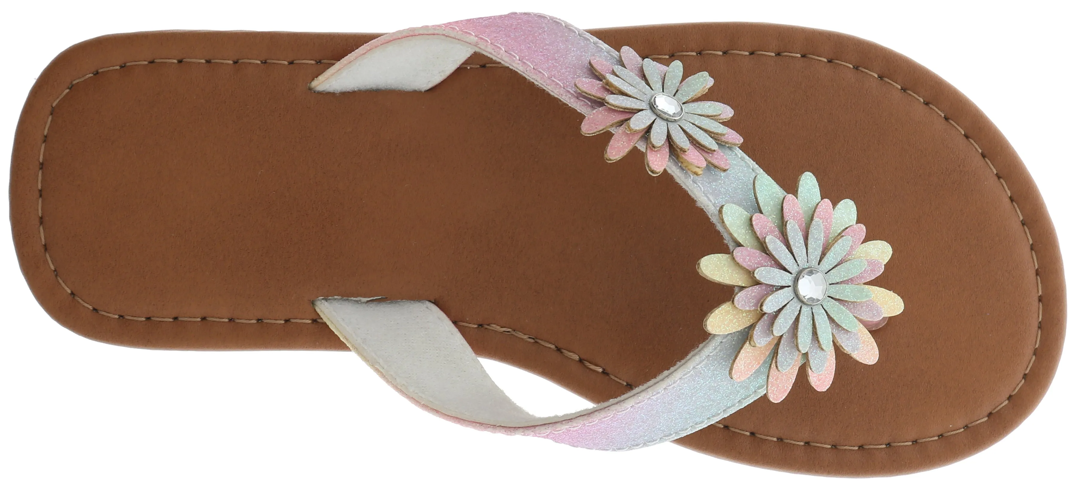 Girls Ombre Fine Glitter Flip Flop