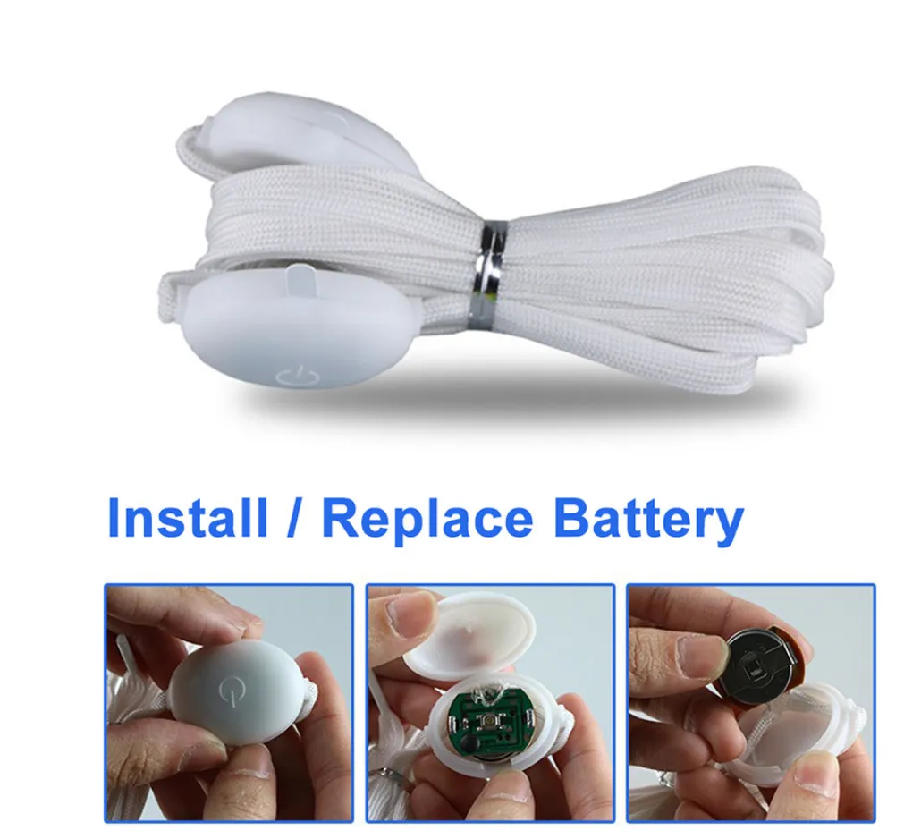 Glow in the Dark Light up Shoe Laces LED - Many Colours/Sizes - NEW ARRIVAL