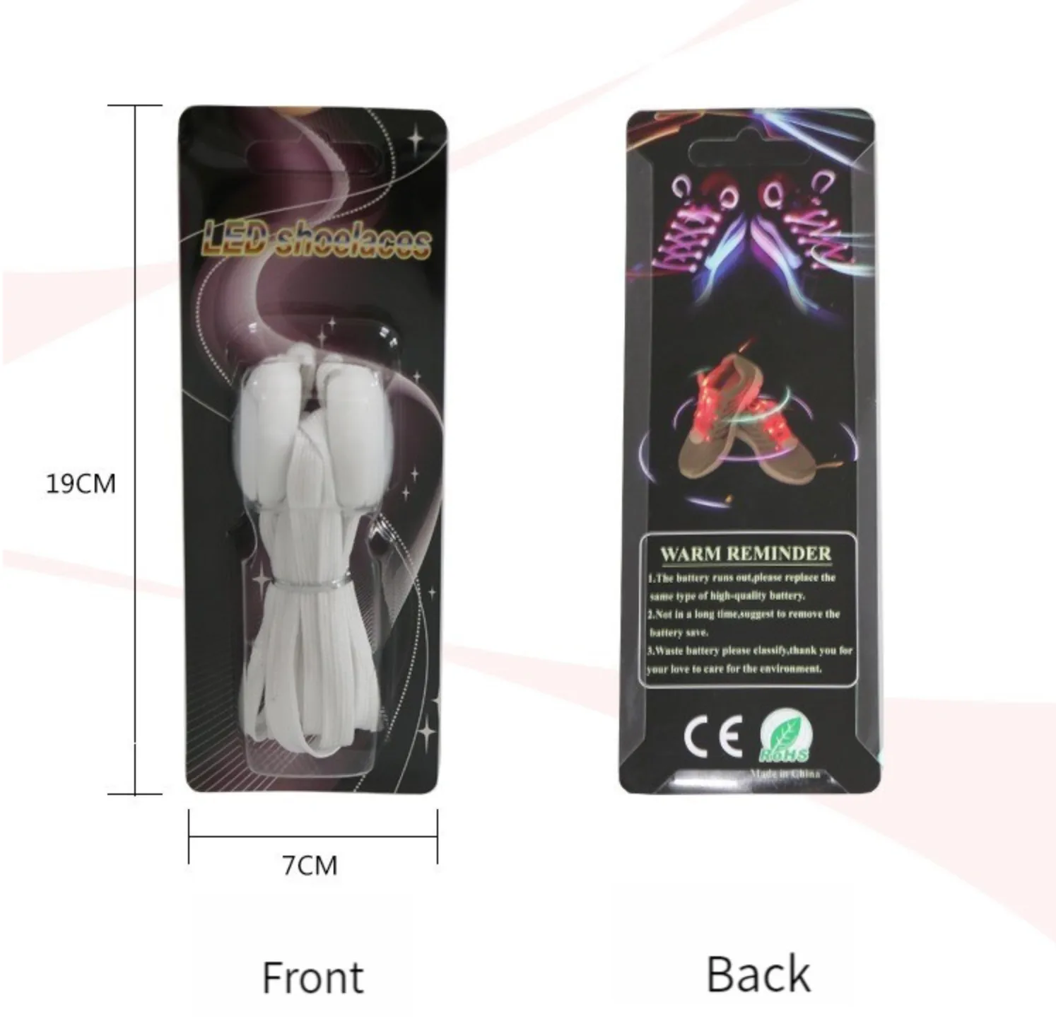 Glow in the Dark Light up Shoe Laces LED - Many Colours/Sizes - NEW ARRIVAL