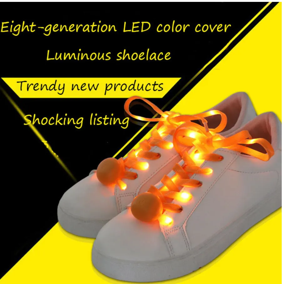 Glow in the Dark Light up Shoe Laces LED - Many Colours/Sizes - NEW ARRIVAL