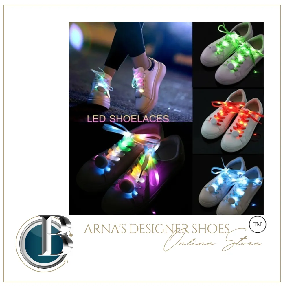 Glow in the Dark Light up Shoe Laces LED - Many Colours/Sizes - NEW ARRIVAL