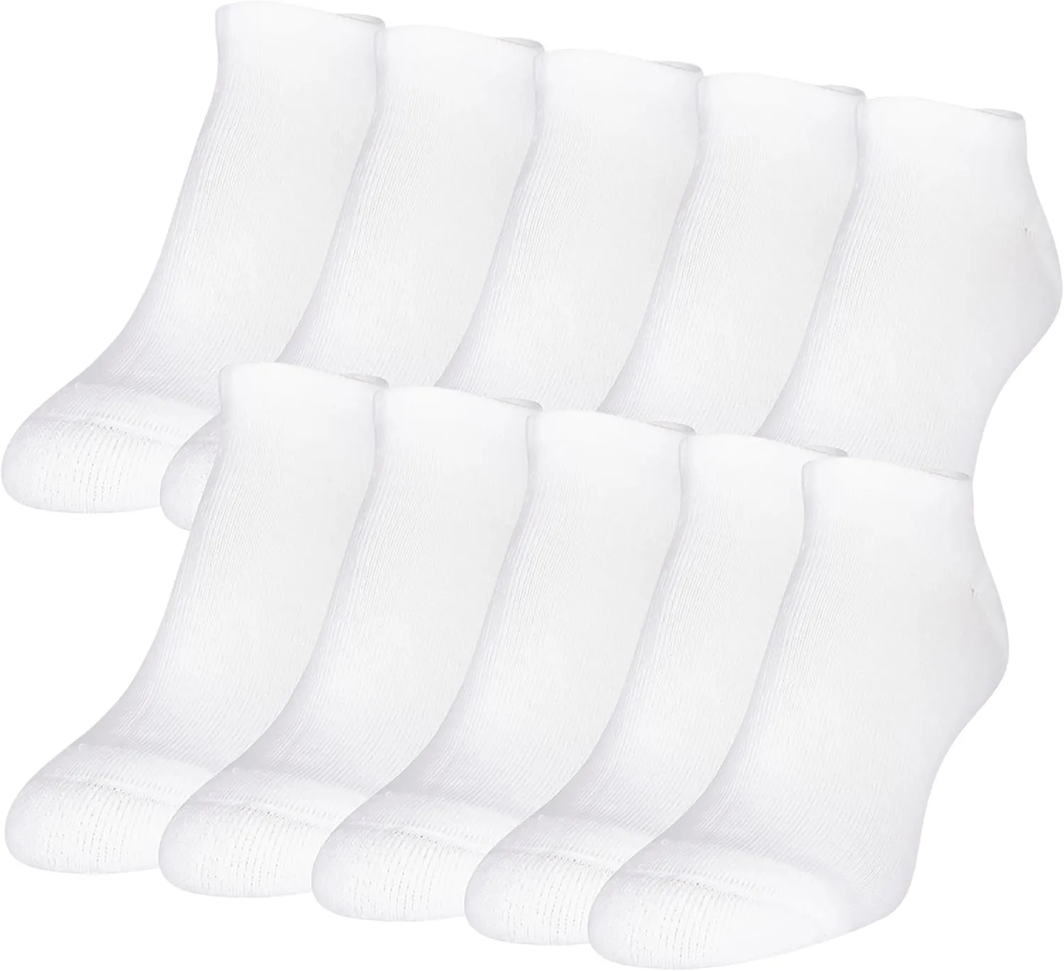 GOLDTOE Women's Cushion No Show Socks, 10-pairs