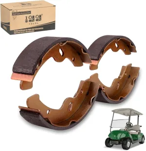 Golf Cart 4Pcs Brake Shoes Fits for EZGO G&E 1997-Up, Electric 1996 TXT and RXV Gas 2008-Up; Fit for Yamaha G14,G16 & G19 G&E 1993-up 27943G01 70794G01