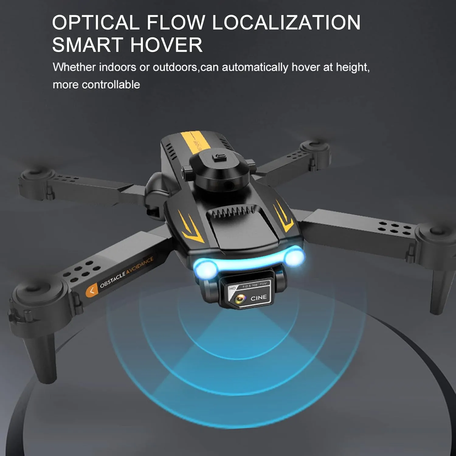 GoolRC XT2 Drone with Camera for Adults, 4K HD FPV Mini Drone for Kids with Optical Flow Positioning, RC Qudcopter with Obstacle Avoidance, 3D Flips, Altitude Hold, Headless Mode, 3 Batteries (Blue)