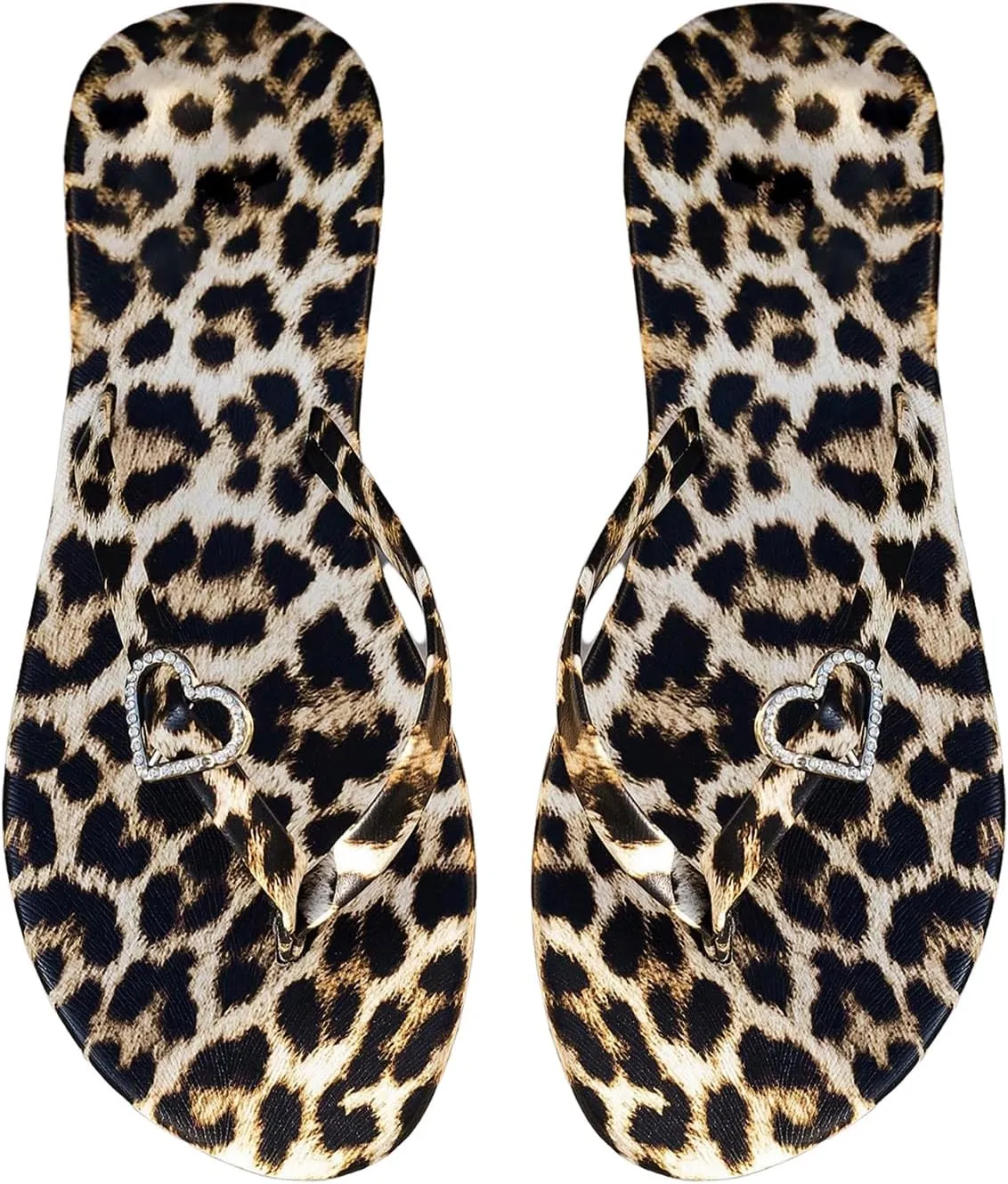 GORGLITTER Women's Leopard Cheetah Flip Flops Open Toe Thong Dressy Summer Sandals