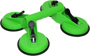 Grip 4 Head Suction Cup Dent Puller - Easily Pops Dented Hoods, Door Panels, Fenders Into Place - Lift/Move Glass, Mirror, Windshield - Lightweight Strong ABS Plastic