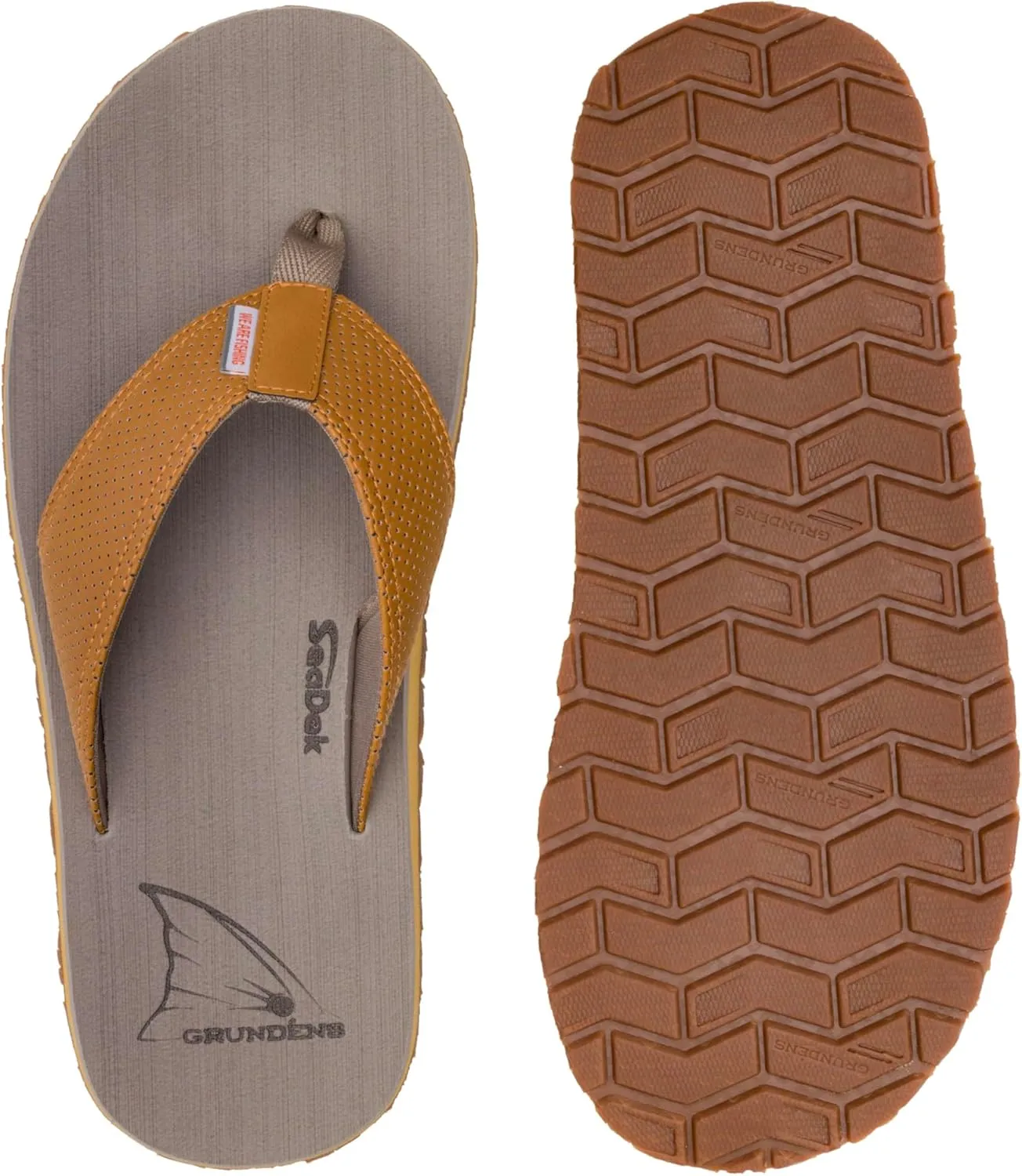 Grundens Species Sandal - Water Friendly Shoe & Wet Grip Sole, Ultra Cushioned Flip Flop, Gamefish Species Inspired