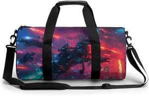 Gym Bag 17in for Men Women, Waterproof Foldable Sports Organizer, Durable Workout Travel Duffle Bag, Battle in The Future-110