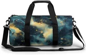 Gym Bag 17in for Men Women, Waterproof Foldable Sports Organizer, Durable Workout Travel Duffle Bag, Cosmic Dreams-26