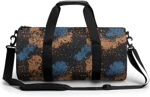 Gym Bag 17in for Men Women, Waterproof Foldable Sports Organizer, Durable Workout Travel Duffle Bag, Dynamic Dot Spray-246