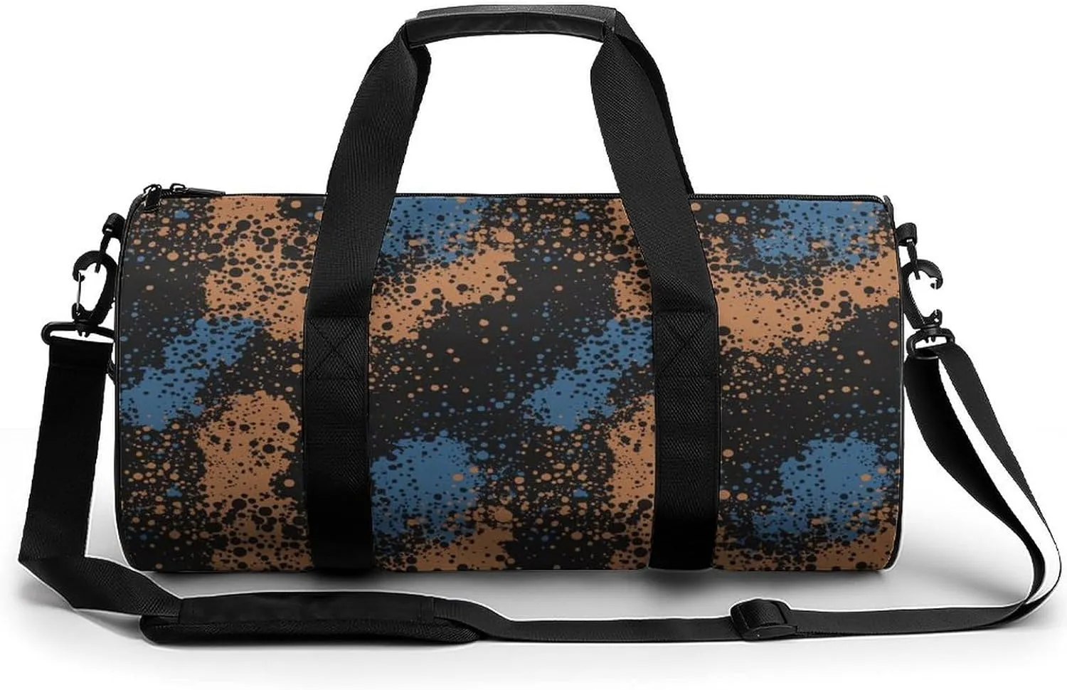 Gym Bag 17in for Men Women, Waterproof Foldable Sports Organizer, Durable Workout Travel Duffle Bag, Dynamic Dot Spray-246