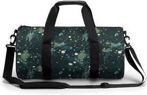 Gym Bag 17in for Men Women, Waterproof Foldable Sports Organizer, Durable Workout Travel Duffle Bag, Energetic Doodle Spray-311