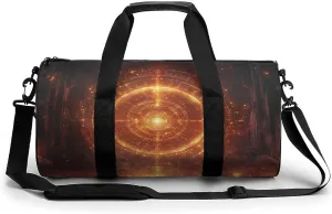 Gym Bag 17in for Men Women, Waterproof Foldable Sports Organizer, Durable Workout Travel Duffle Bag, Energy Awakening Ritual-148