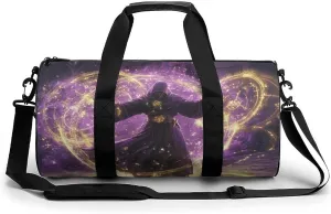 Gym Bag 17in for Men Women, Waterproof Foldable Sports Organizer, Durable Workout Travel Duffle Bag, Mystical Invocation-10