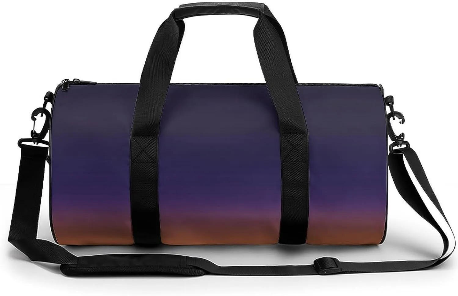 Gym Bag 17in for Men Women, Waterproof Foldable Sports Organizer, Durable Workout Travel Duffle Bag, Tangerine Horizon Fade-565