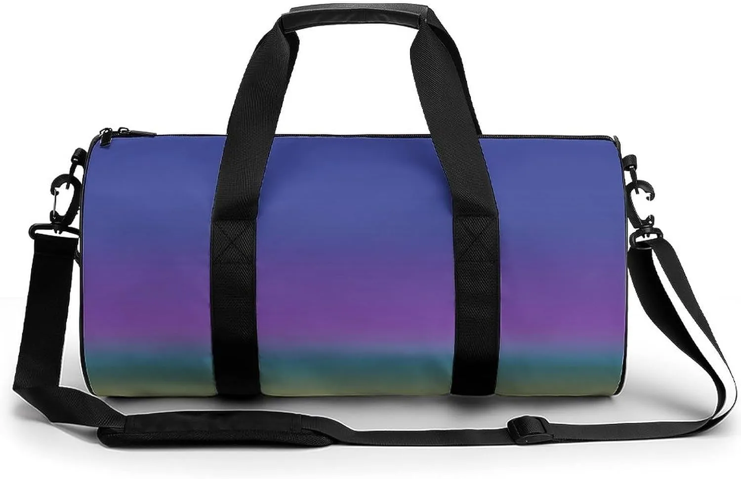 Gym Bag 17in for Men Women, Waterproof Foldable Sports Organizer, Durable Workout Travel Duffle Bag, Twilight Horizon Gradient-1372