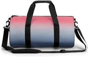 Gym Bag 17in for Men Women, Waterproof Foldable Sports Organizer, Durable Workout Travel Duffle Bag, Twilight Horizon Gradient-1384