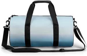 Gym Bag 17in for Men Women, Waterproof Foldable Sports Organizer, Durable Workout Travel Duffle Bag, Twilight Horizon Gradient-1389