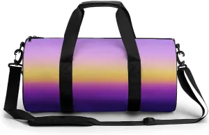 Gym Bag 17in for Men Women, Waterproof Foldable Sports Organizer, Durable Workout Travel Duffle Bag, Vibrant Horizon Shift-1451