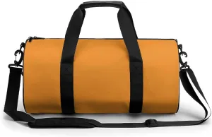 Gym Bag 17in for Men Women, Waterproof Foldable Sports Organizer, Durable Workout Travel Duffle Bag, Warm Butternut Orange-561