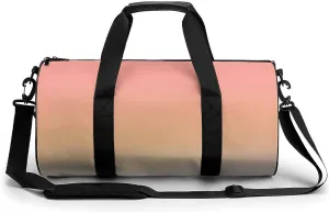Gym Bag 17in for Men Women, Waterproof Foldable Sports Organizer, Durable Workout Travel Duffle Bag, Warm Glow Shift-1567