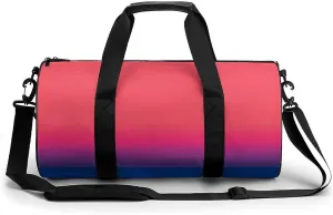 Gym Bag 17in for Men Women, Waterproof Foldable Sports Organizer, Durable Workout Travel Duffle Bag, Warm Horizon Fade-1592