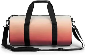 Gym Bag 17in for Men Women, Waterproof Foldable Sports Organizer, Durable Workout Travel Duffle Bag, Warm Horizon Gradient-1609