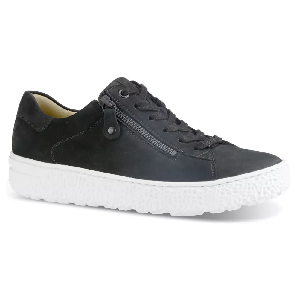 Hartjes Phil Lace-Up Black Nubuck Shoe (Women's)