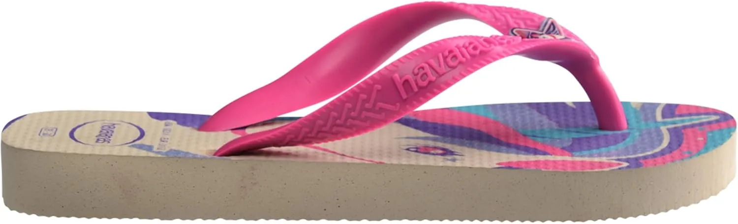 Havaianas Girl's Kids Fantasy Beige/Magenta Neon Flip-Flop