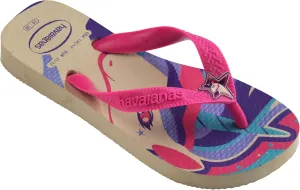 Havaianas Girl's Kids Fantasy Beige/Magenta Neon Flip-Flop