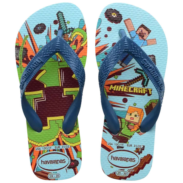 Havaianas Kids Minecraft White/Blue