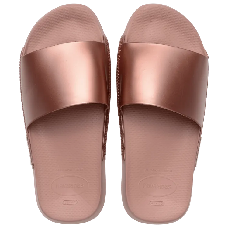 HAVAIANAS SLIDE CLASSIC METALLIC - CROCUS ROSE