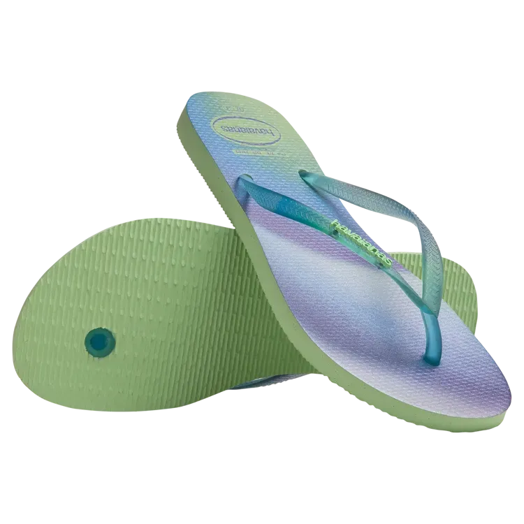 HAVAIANAS SLIM METALLIC RAINBOW- CITRONELA