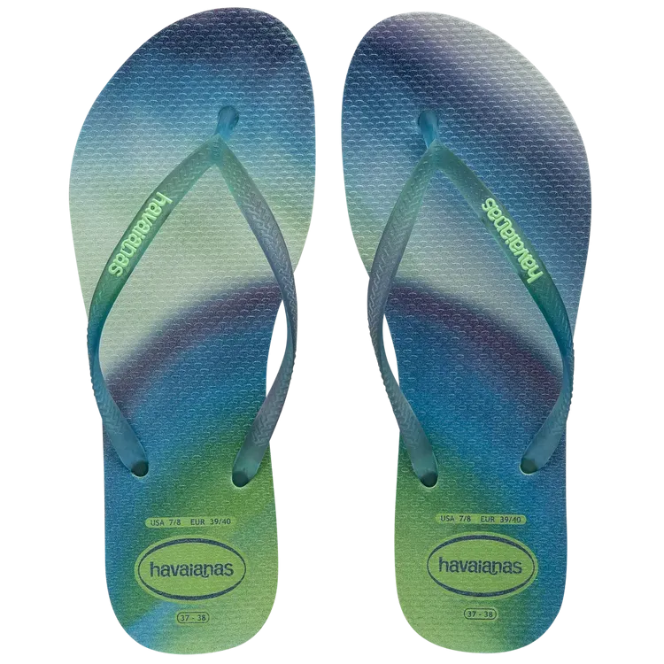 HAVAIANAS SLIM METALLIC RAINBOW- CITRONELA
