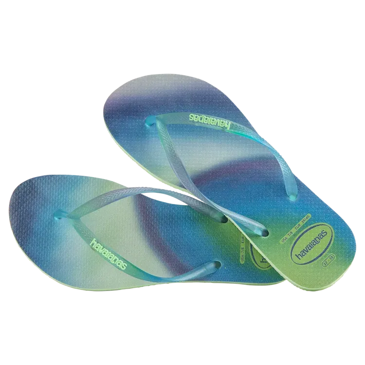 HAVAIANAS SLIM METALLIC RAINBOW- CITRONELA