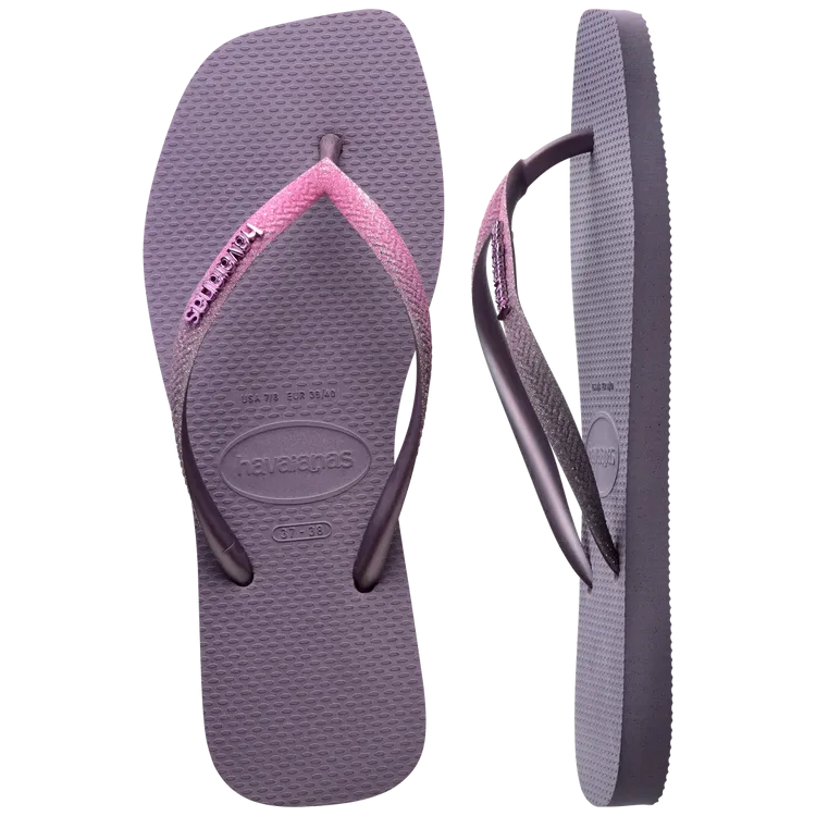 HAVAIANAS SLIM SQUARE GLITTER  - MALVE