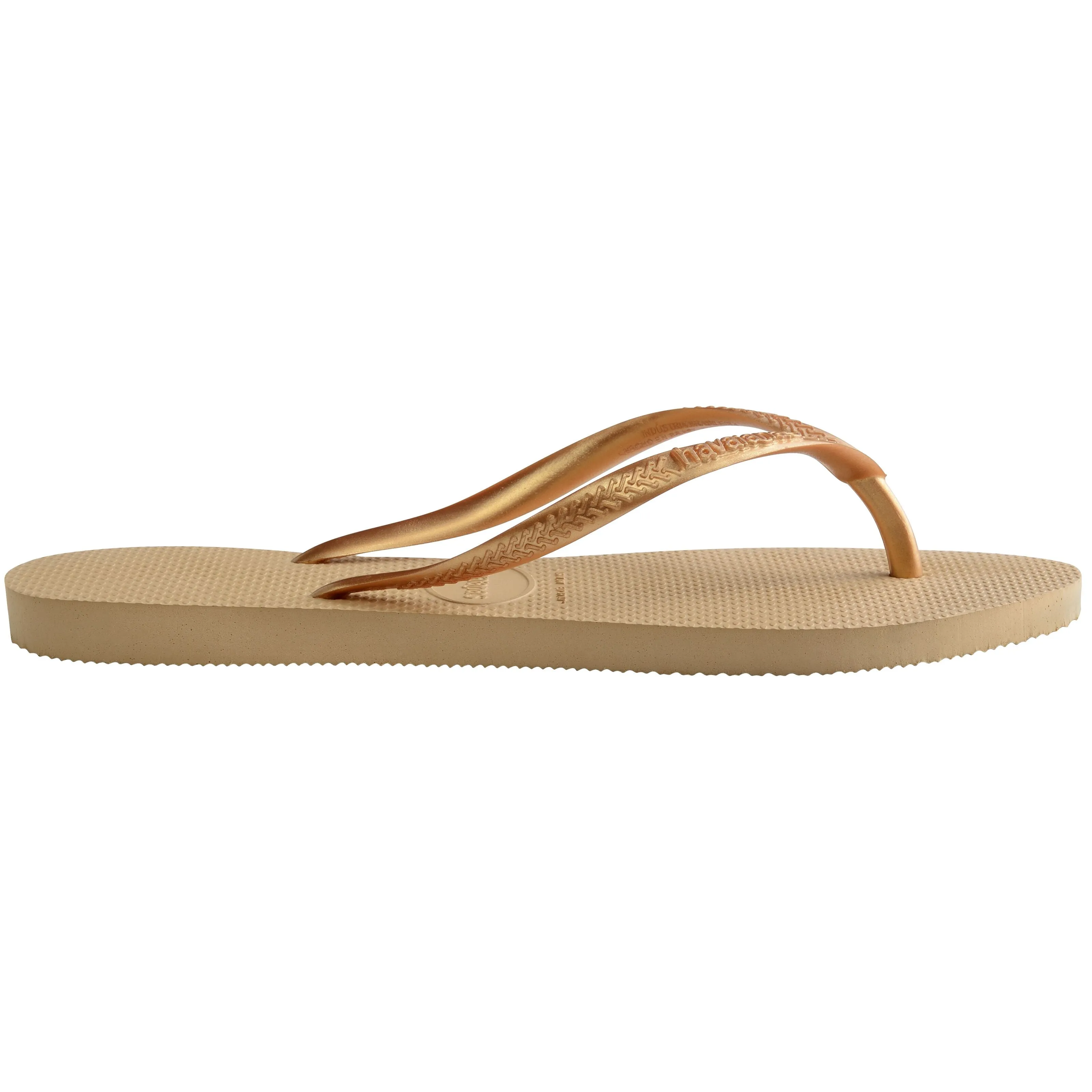 Havaianas Slim Womens Flip Flops - Golden