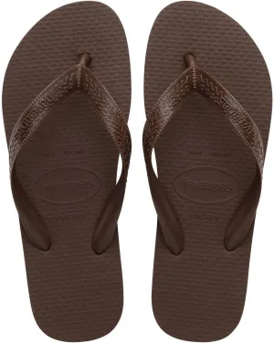 Havaianas Women's Color Flip Flops - Spring & Summer Style Sandals, Dark Brown, 9/10