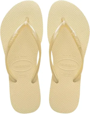 Havaianas Women's Slim Flip Flops Sandals, Buttercream, 6