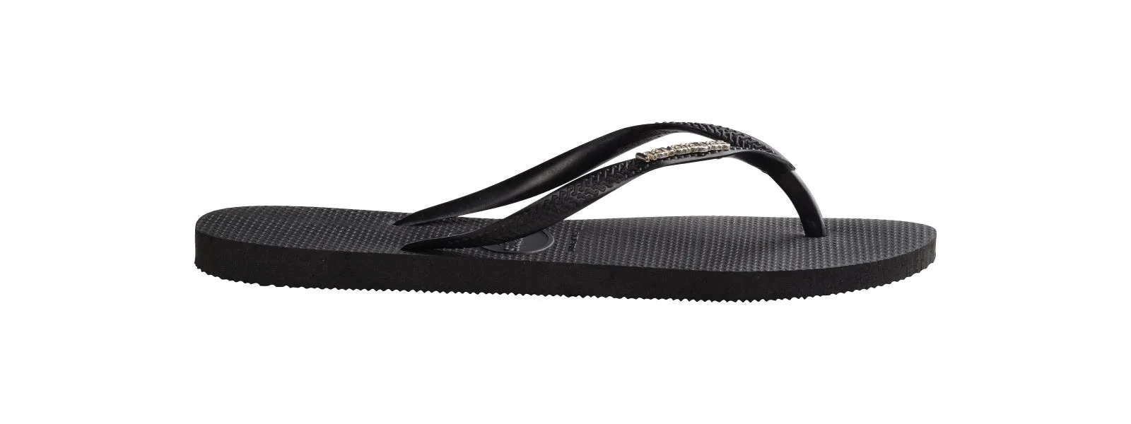 .Havaianas Womens Slim Logo Metallic Black / Silver - (SLIMLOGOMETALLIC) - HV8 - R1L6/F