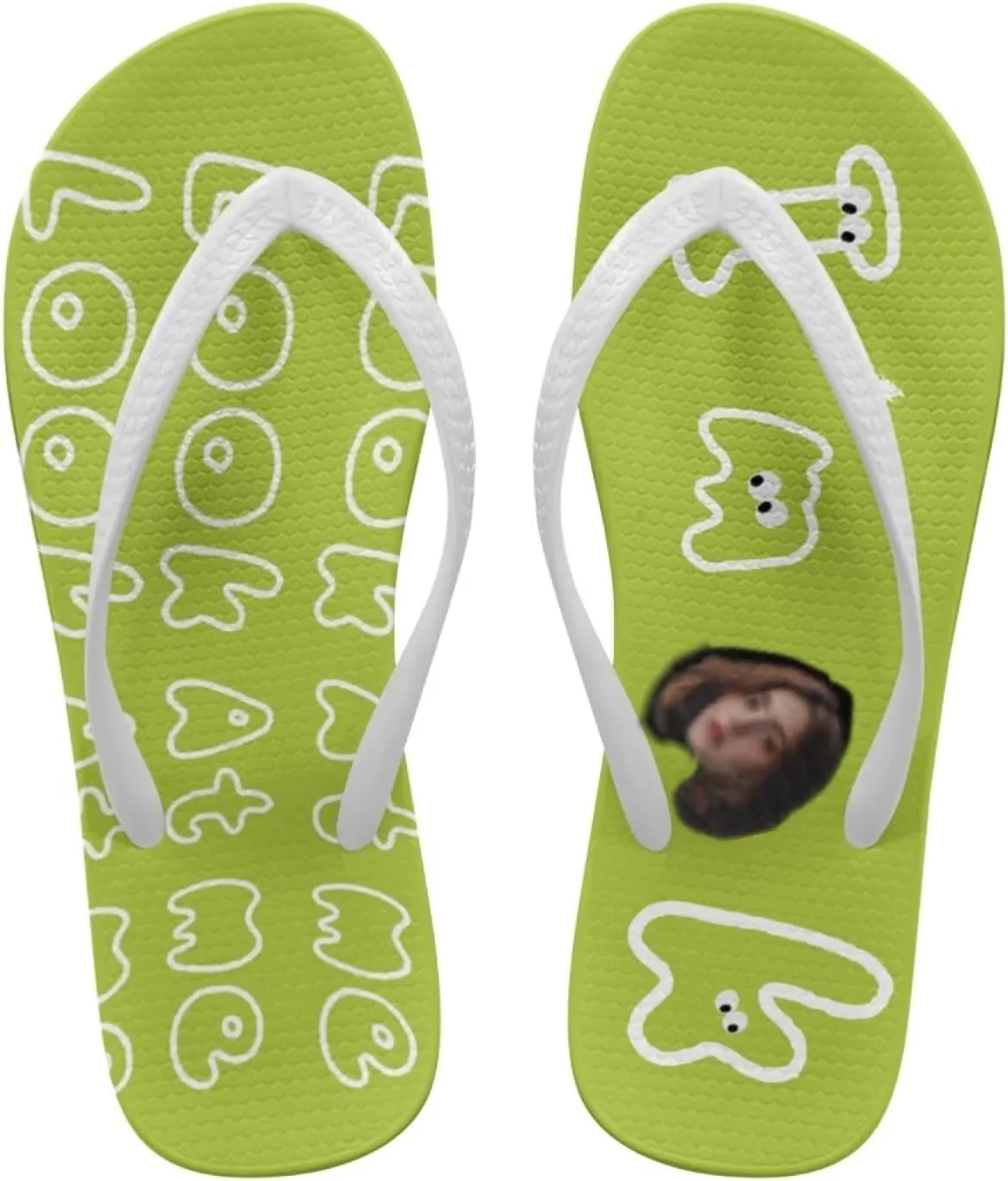 Hawaii Fruit Flip Flops Yoga Sandals for Women Memory Foam Footbed Summer Slippers Non Slip Beach Rubber Shower Shoes Outdoor Indoor Slipper Shoe