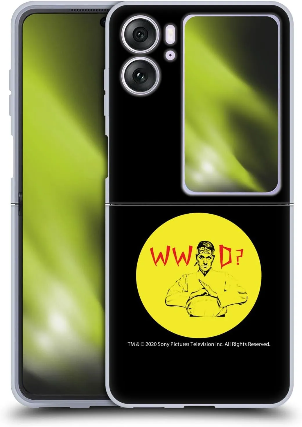 Head Case Designs Officially Licensed Cobra Kai John Lawrence WWD Composed Art Soft Gel Case Compatible with Oppo Find N2 Flip
