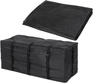 HEALLILY 1 Set Car Roof Luggage Bag Defense Large Car Rooftop Roof Luggage Carrier Car Roof Cargo Holder Car Top Cargo Bag Heavy Rooftop Cargo Carrier Roof Car Roof Bag 600d Tarpaulin Black