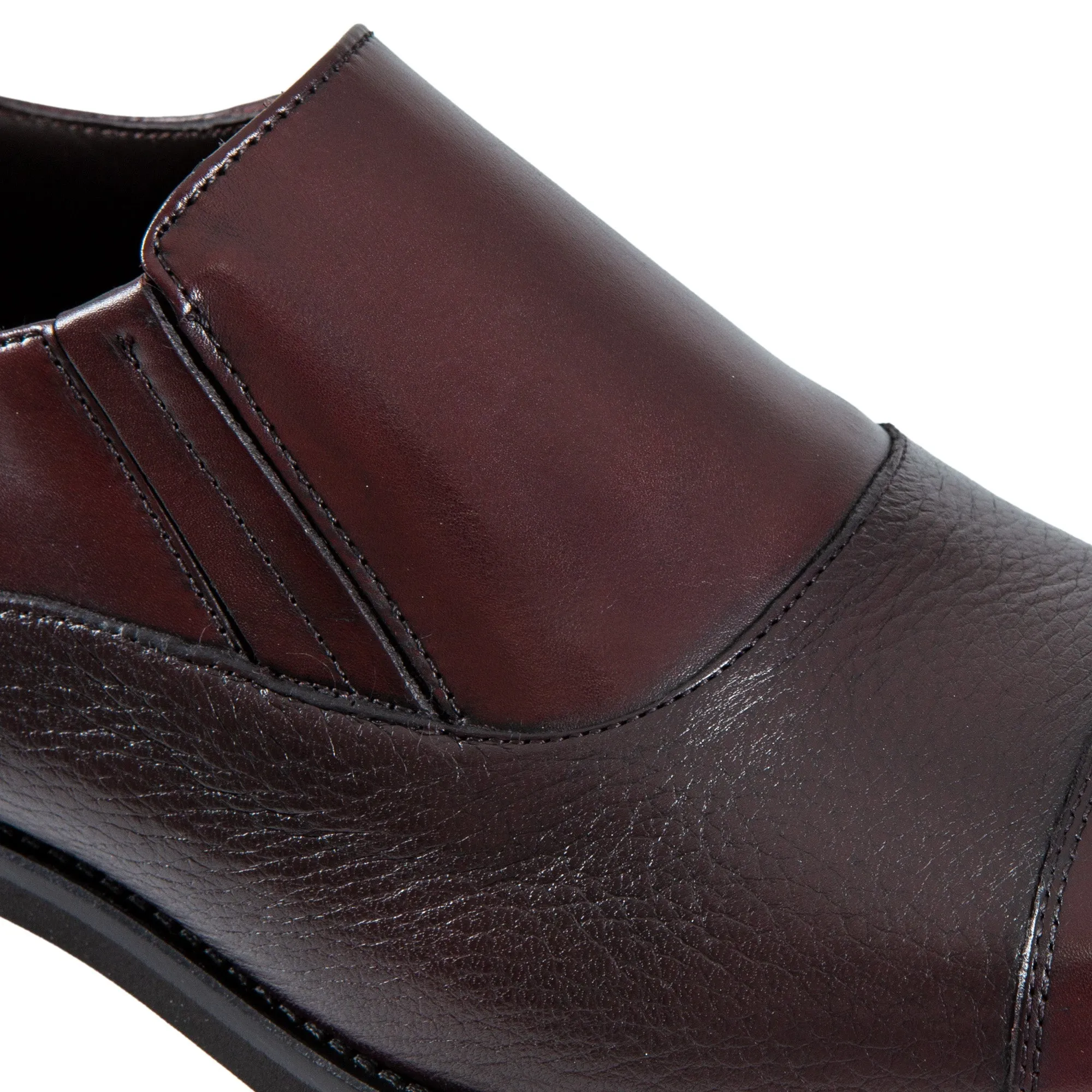 HENRY SARTORIAL Classic Elastic Loafers BURGUNDY