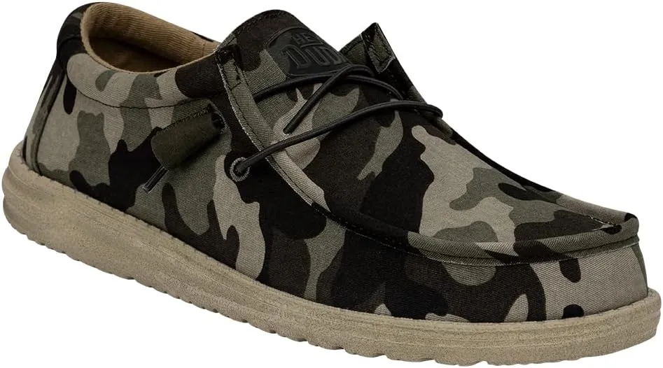 Hey Dude Men's Wally Suede Multiple Colors | Men’s Shoes | Men's Lace Up Loafers | Comfortable & Light-Weight